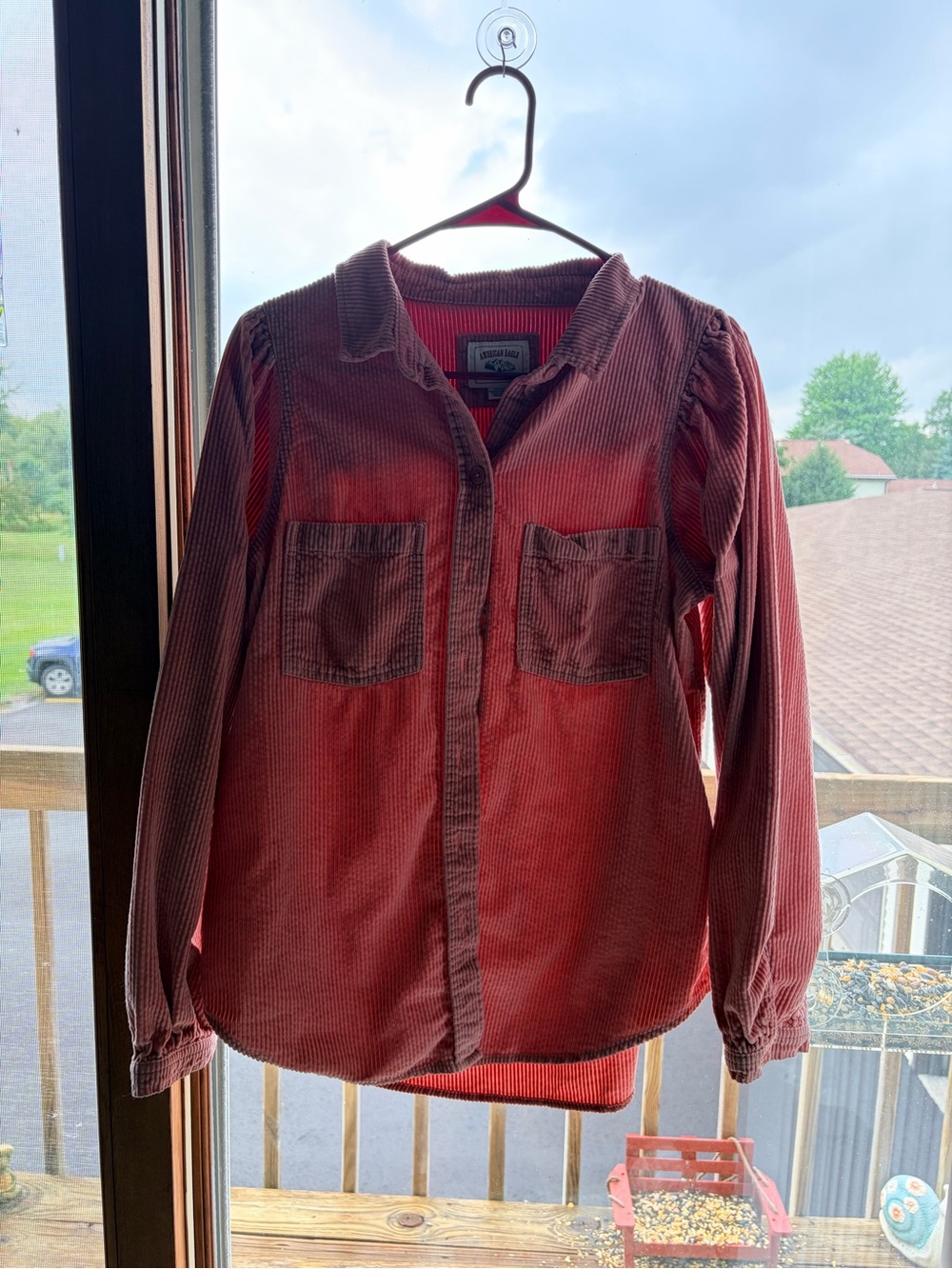 American Eagle Corduroy Button Up Top size small